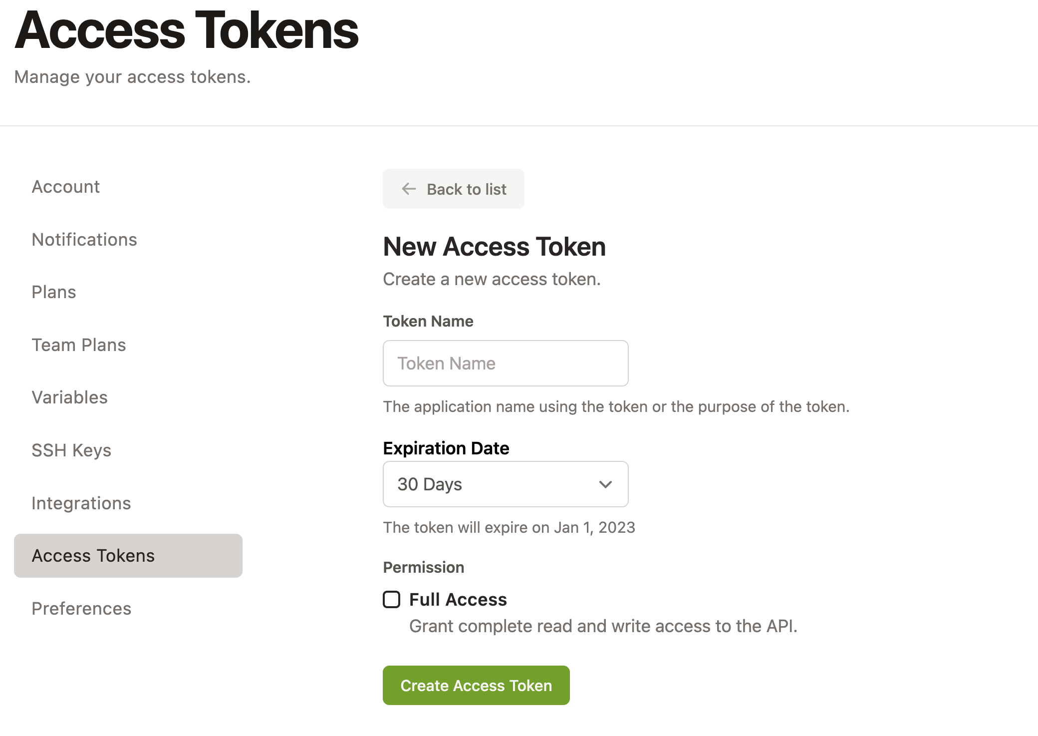 Create Access Token