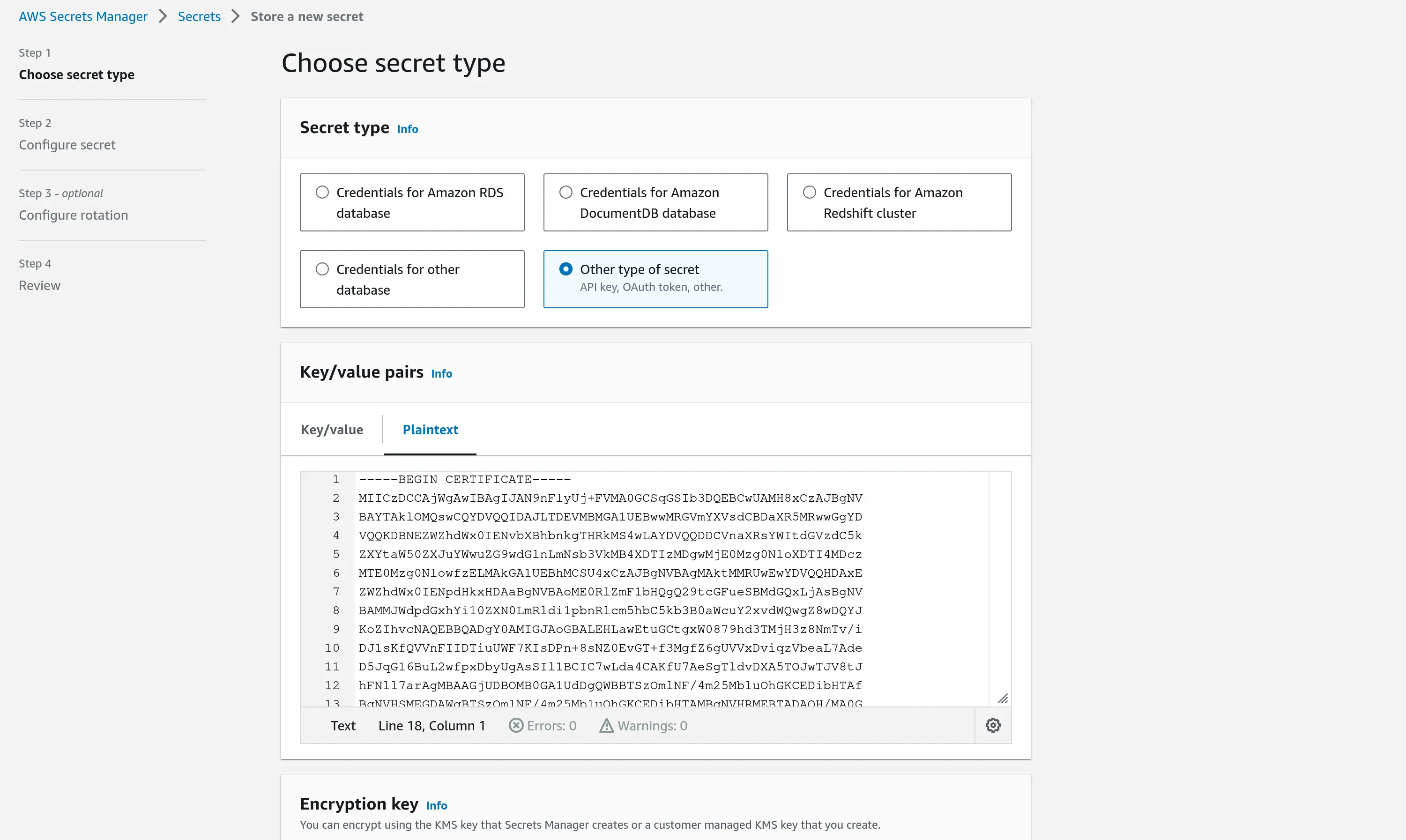 Upload CA Certificate to other AWS Account