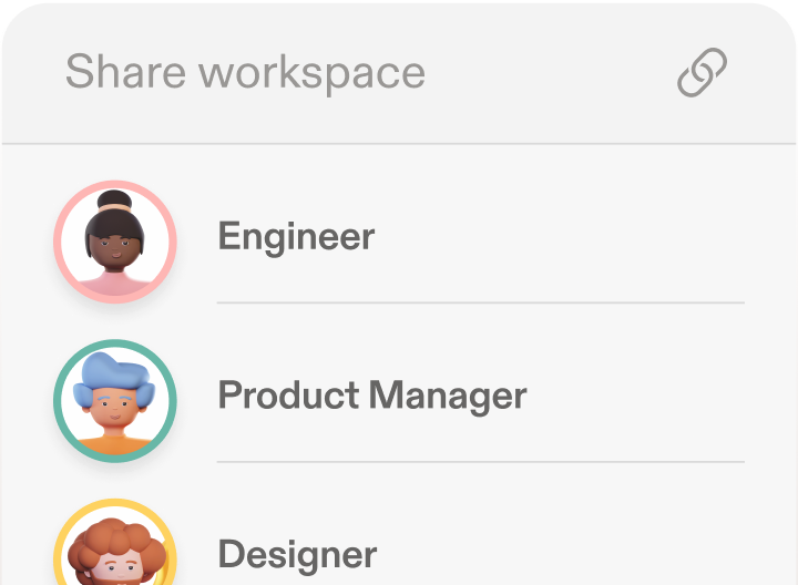 Share a Gitpod workspace with members of your team easily.